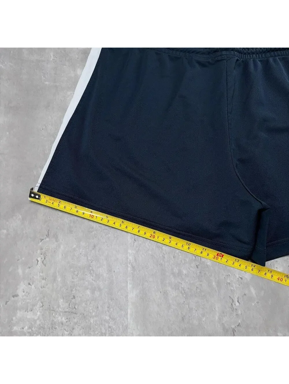 Y2K Navy Nike Swoosh Striped Running Shorts